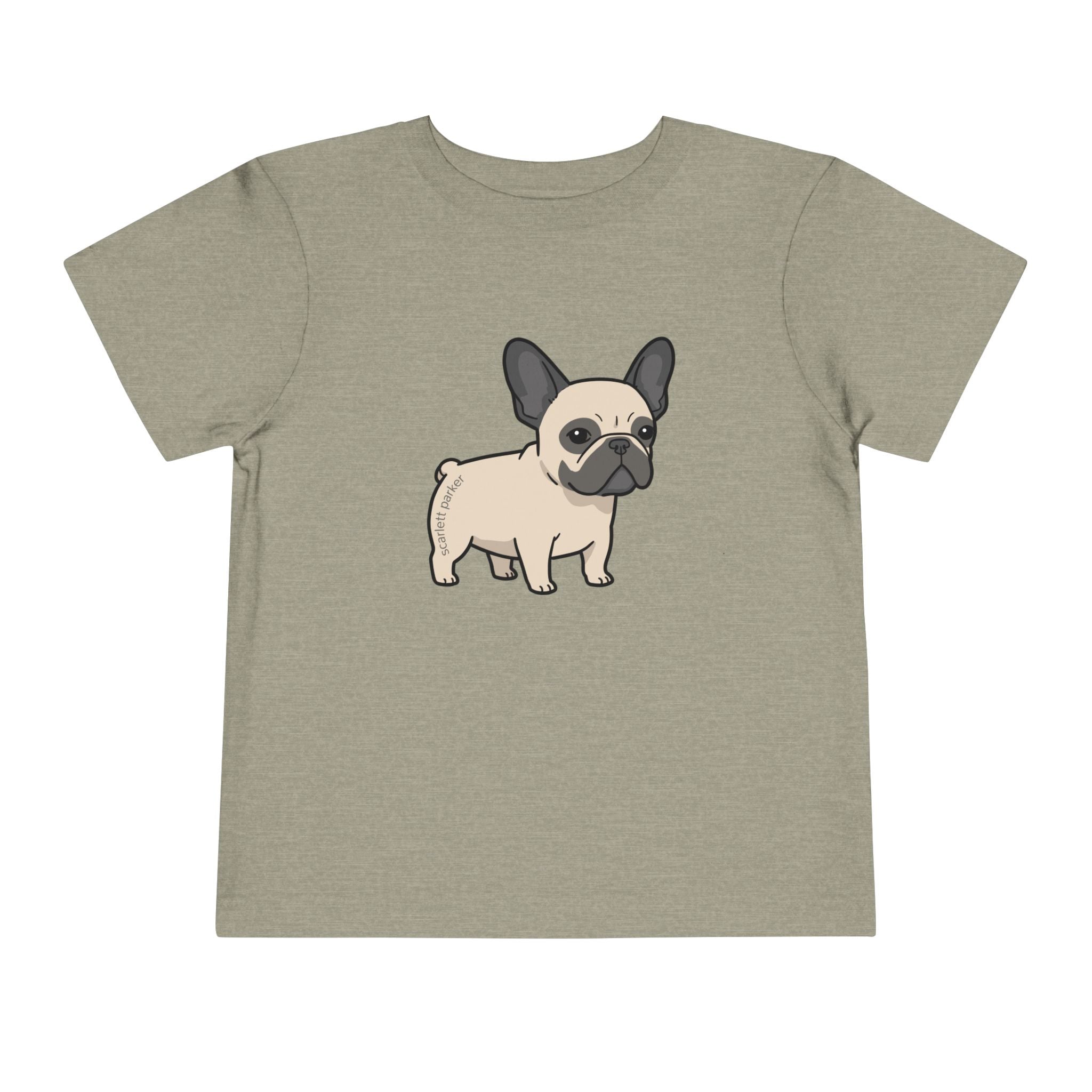 Toddler Short Sleeve Tee - Scarlett Parker Mini Streetwear Essential - French Bulldog Puppy Print