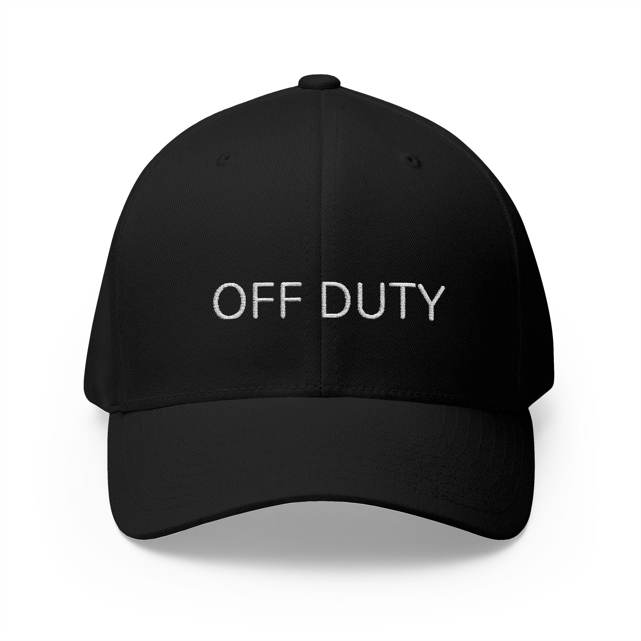 “OFF DUTY” Embroidered Baseball Cap – Structured Streetwear Essential (One Size)