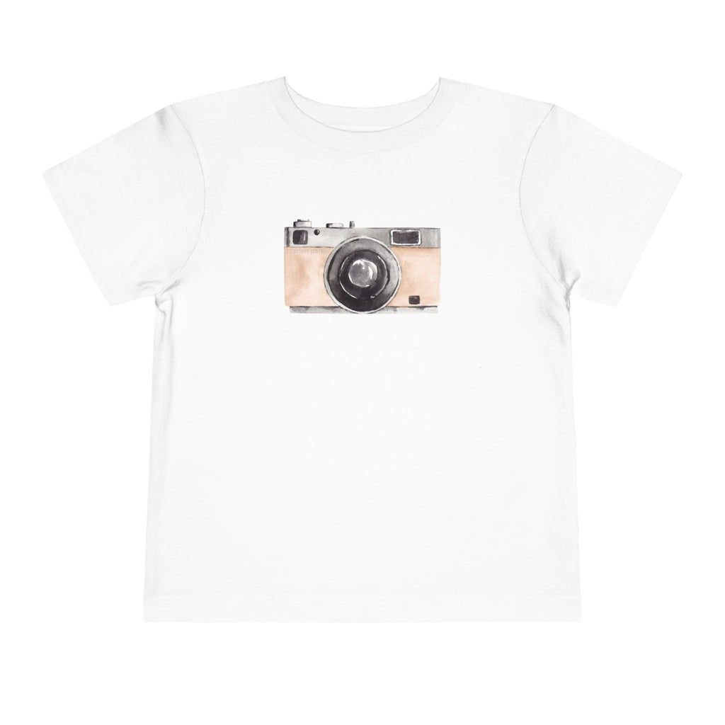 Toddler Short Sleeve Tee - Scarlett Parker Mini Streetwear Essential - Retro Camera Print