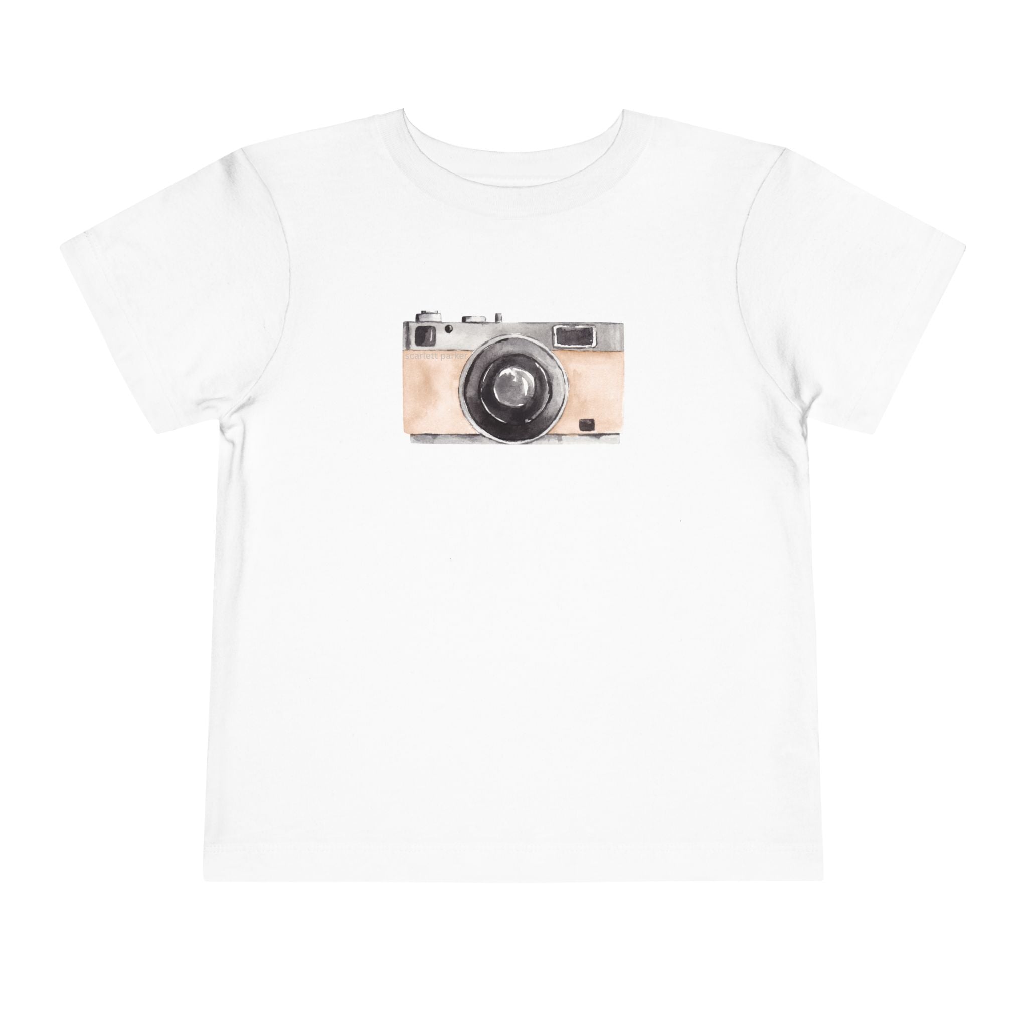 Toddler Short Sleeve Tee - Scarlett Parker Mini Streetwear Essential - Retro Camera Print