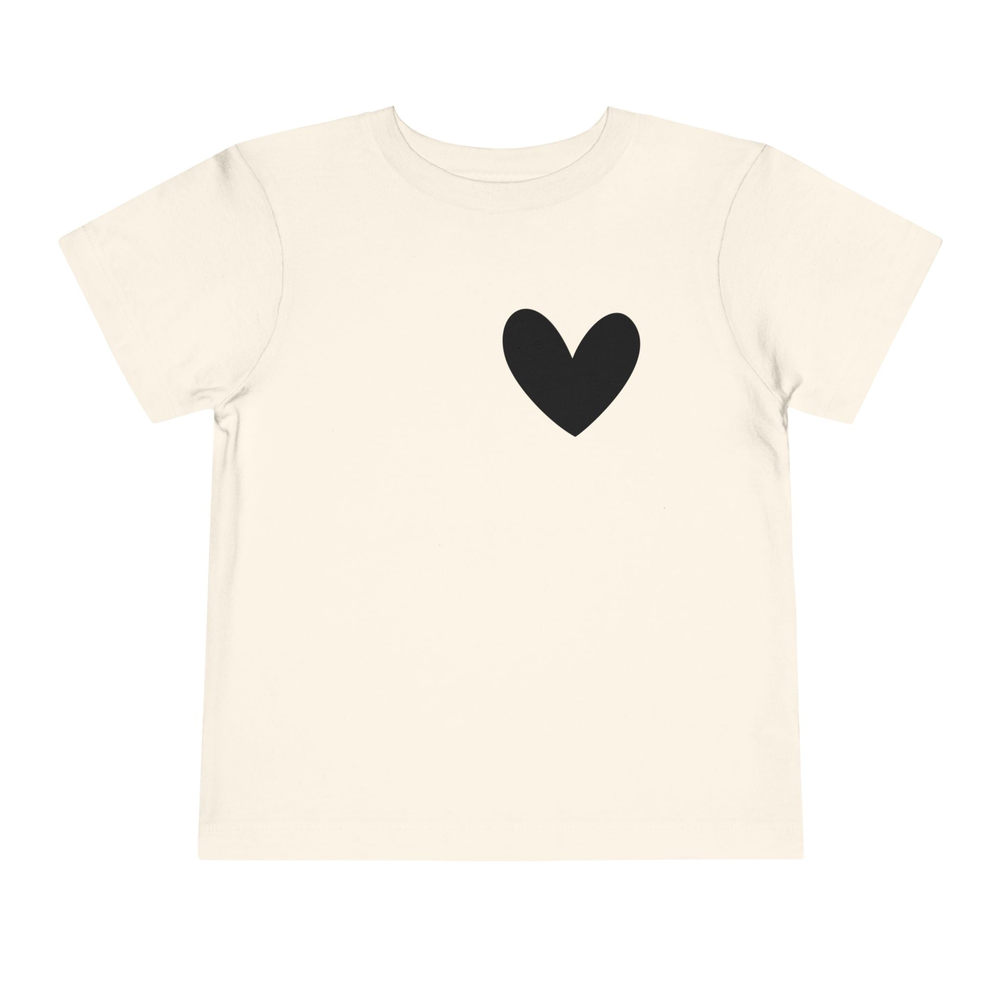 Toddler Short Sleeve Tee - Scarlett Parker Mini Streetwear Essential - Black Heart Print