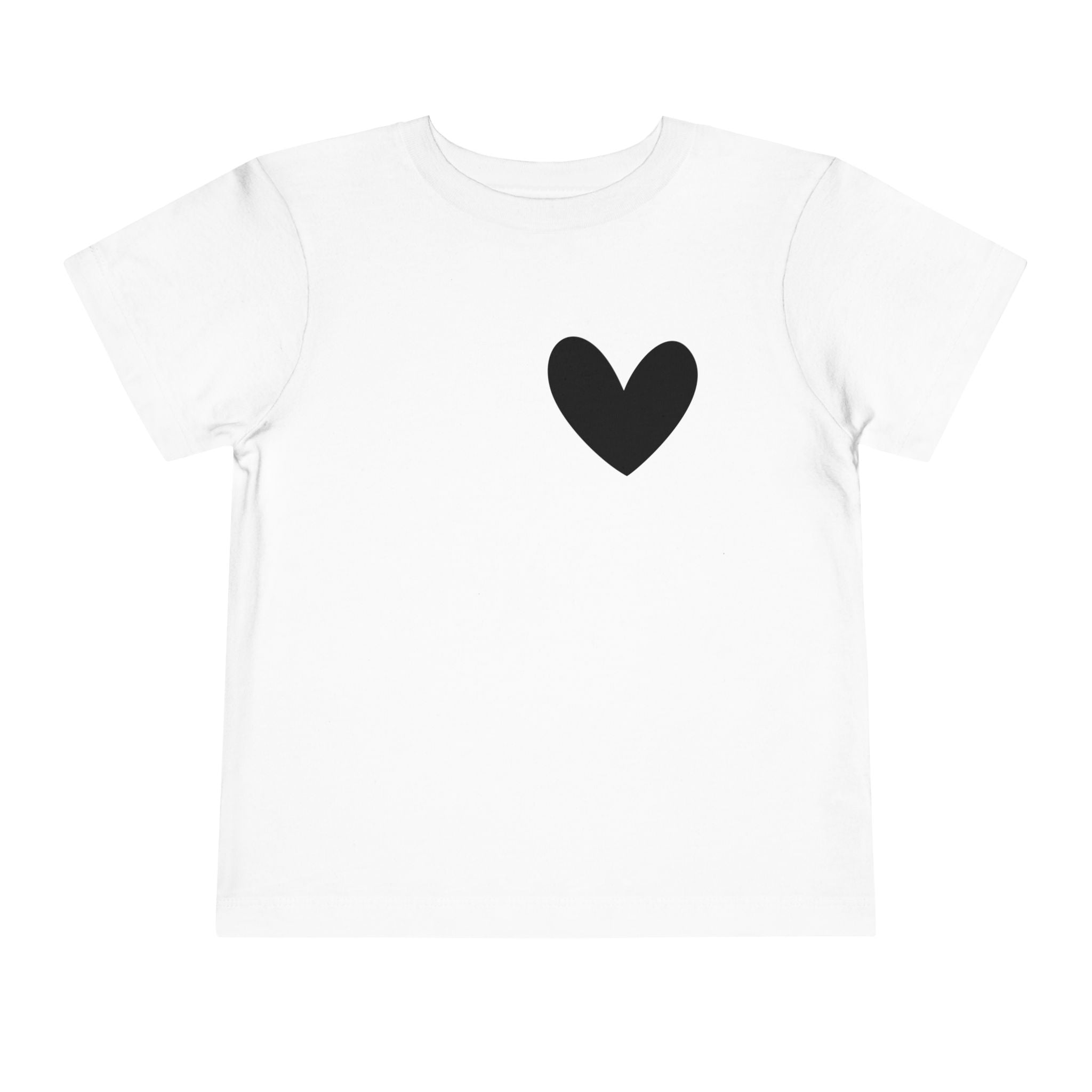 Toddler Short Sleeve Tee - Scarlett Parker Mini Streetwear Essential - Black Heart Print