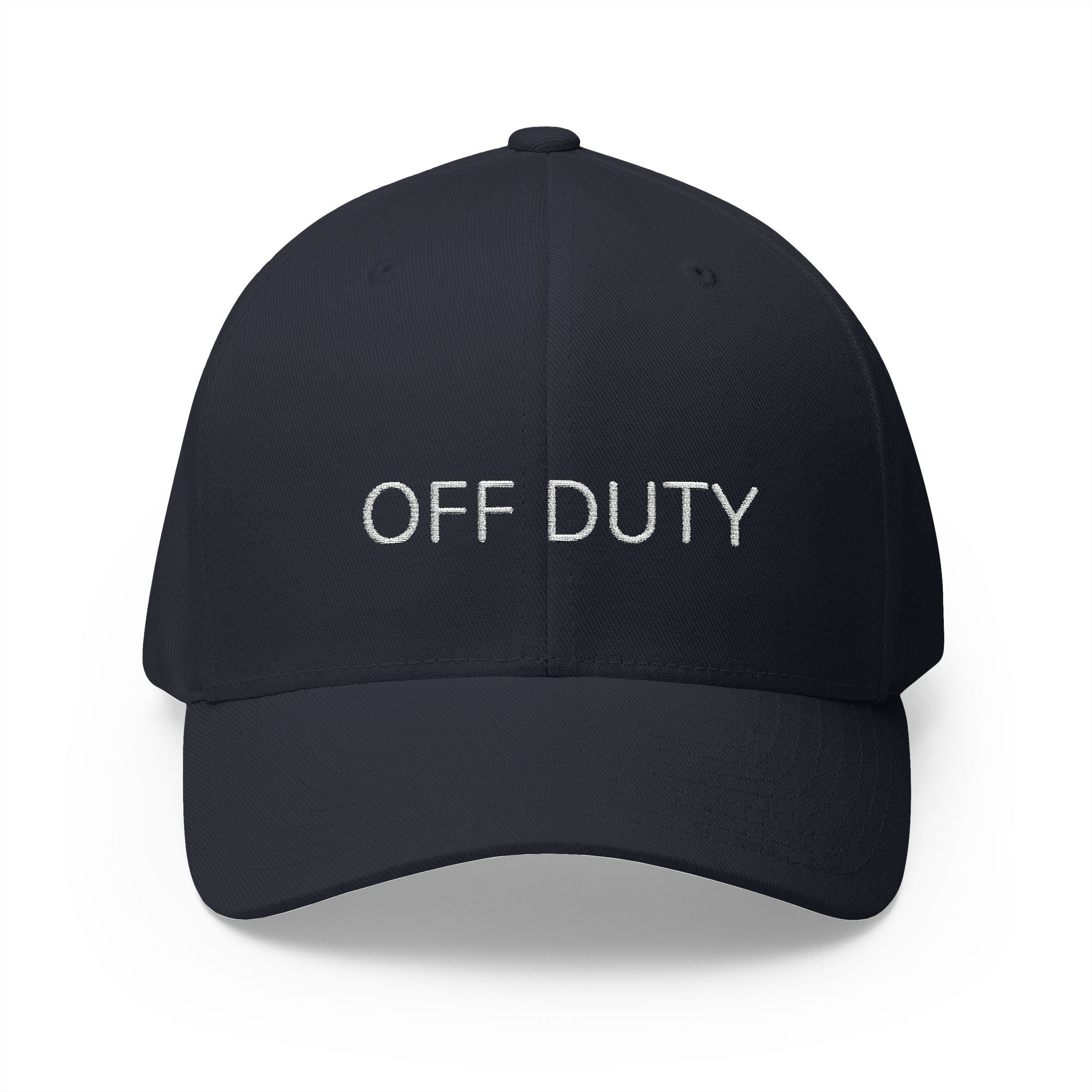 “OFF DUTY” Embroidered Baseball Cap – Structured Streetwear Essential (One Size)