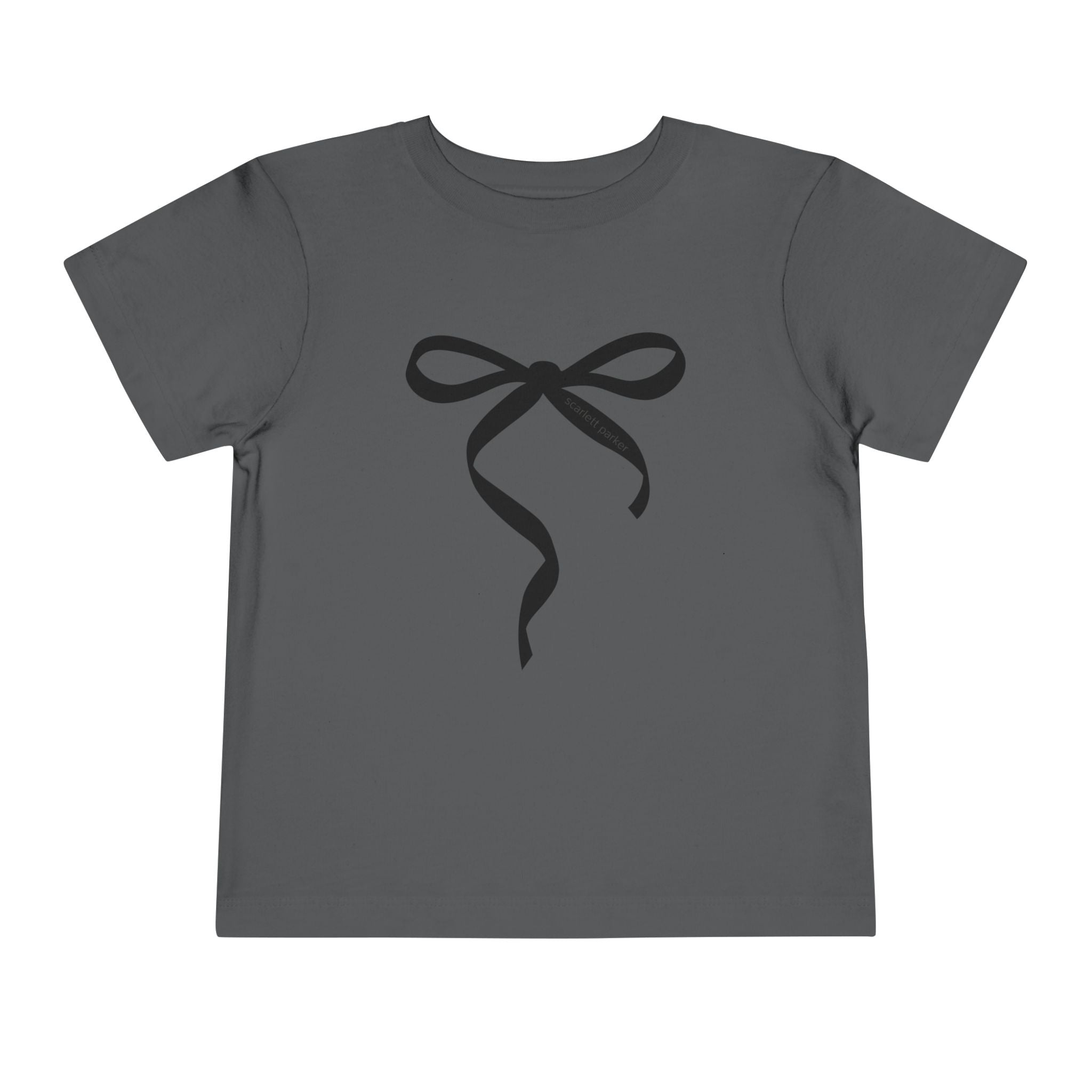 Toddler Short Sleeve Tee - Scarlett Parker Mini Streetwear Essential - Black Bow Print