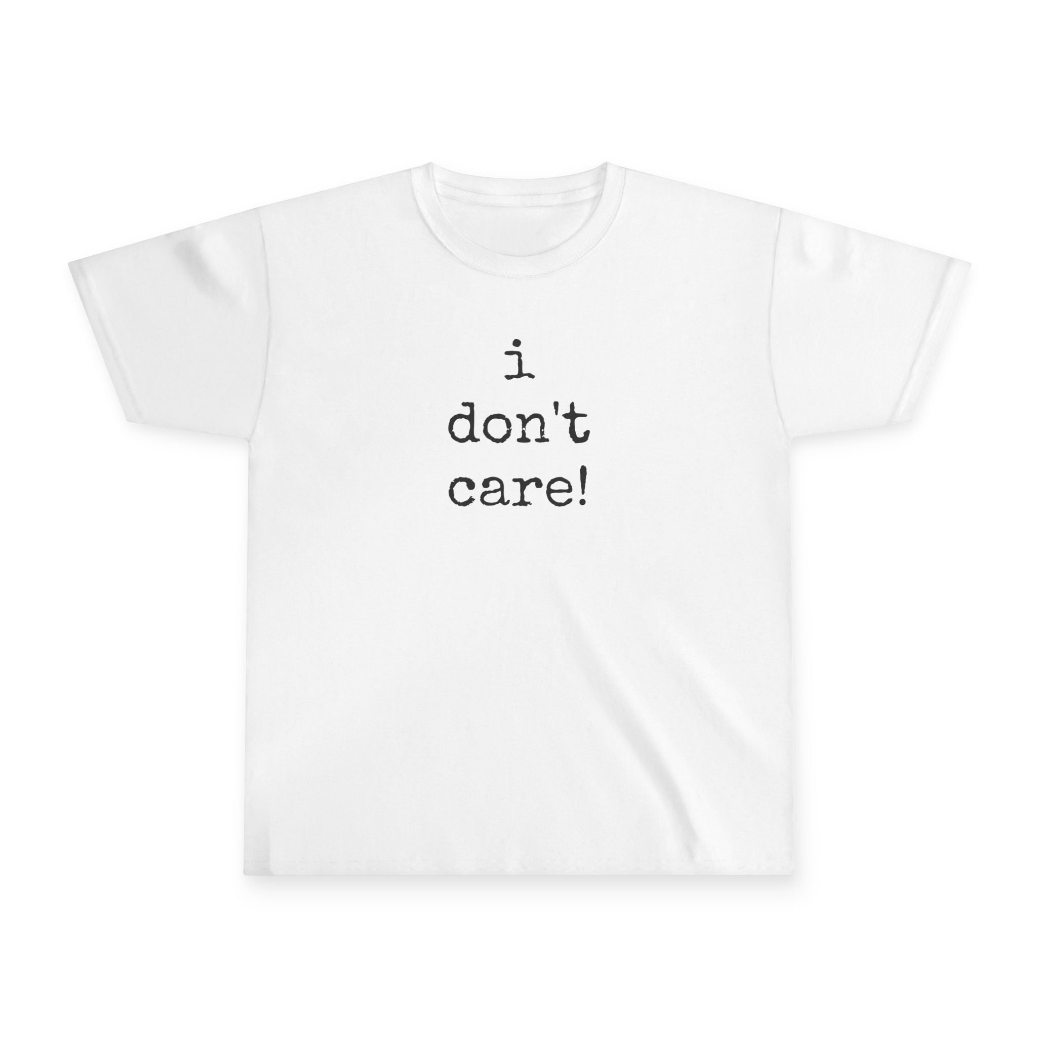 Kids Ultra Cotton Tee - 'I Don't Care!' Statement Tee for Effortless Style