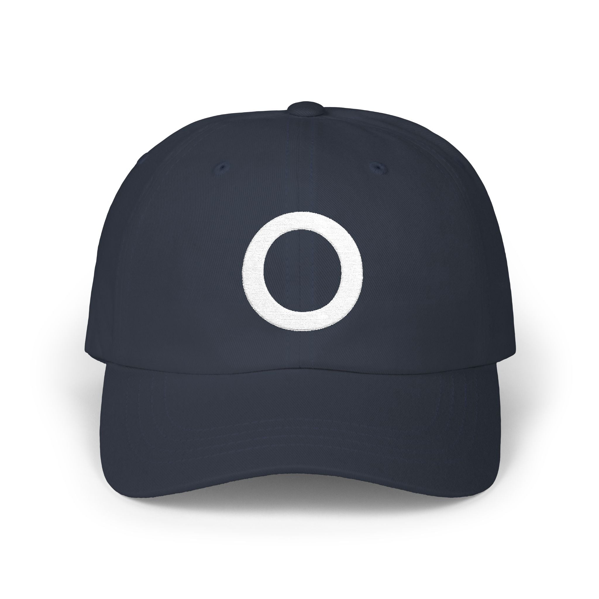 Embroidered Dad Hat - "O" Classic Streetwear Cap with Vintage Edge