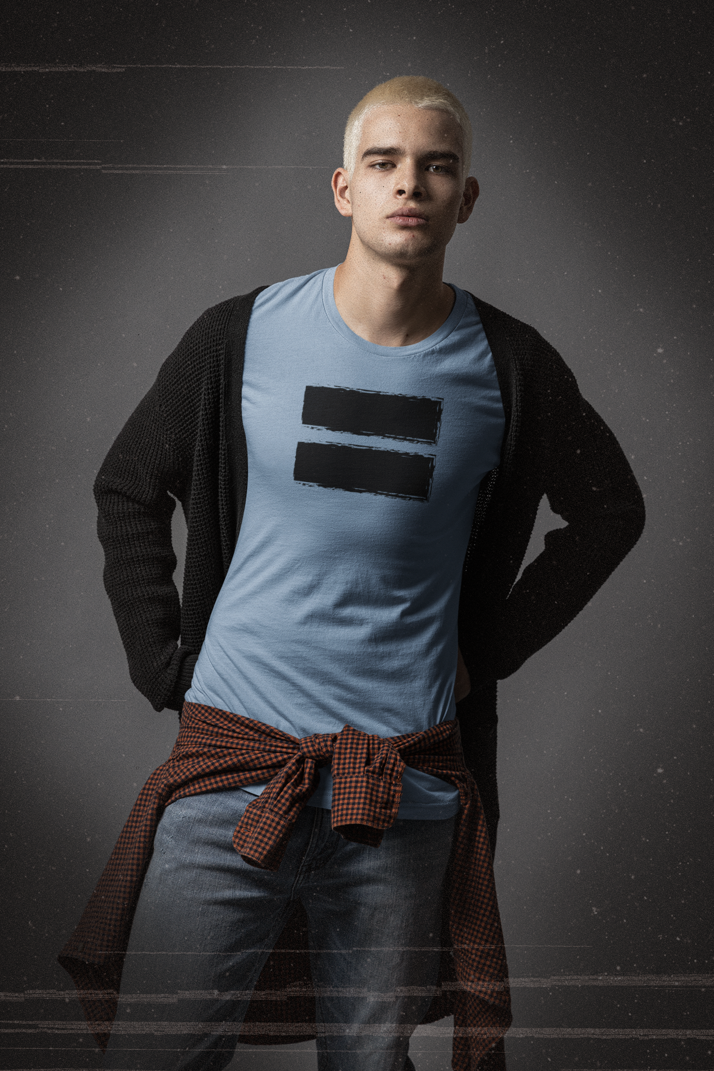 Contemporary Men’s Long Sleeve Graphic Tee – Neutral Streetwear Staple (XS–3XL)