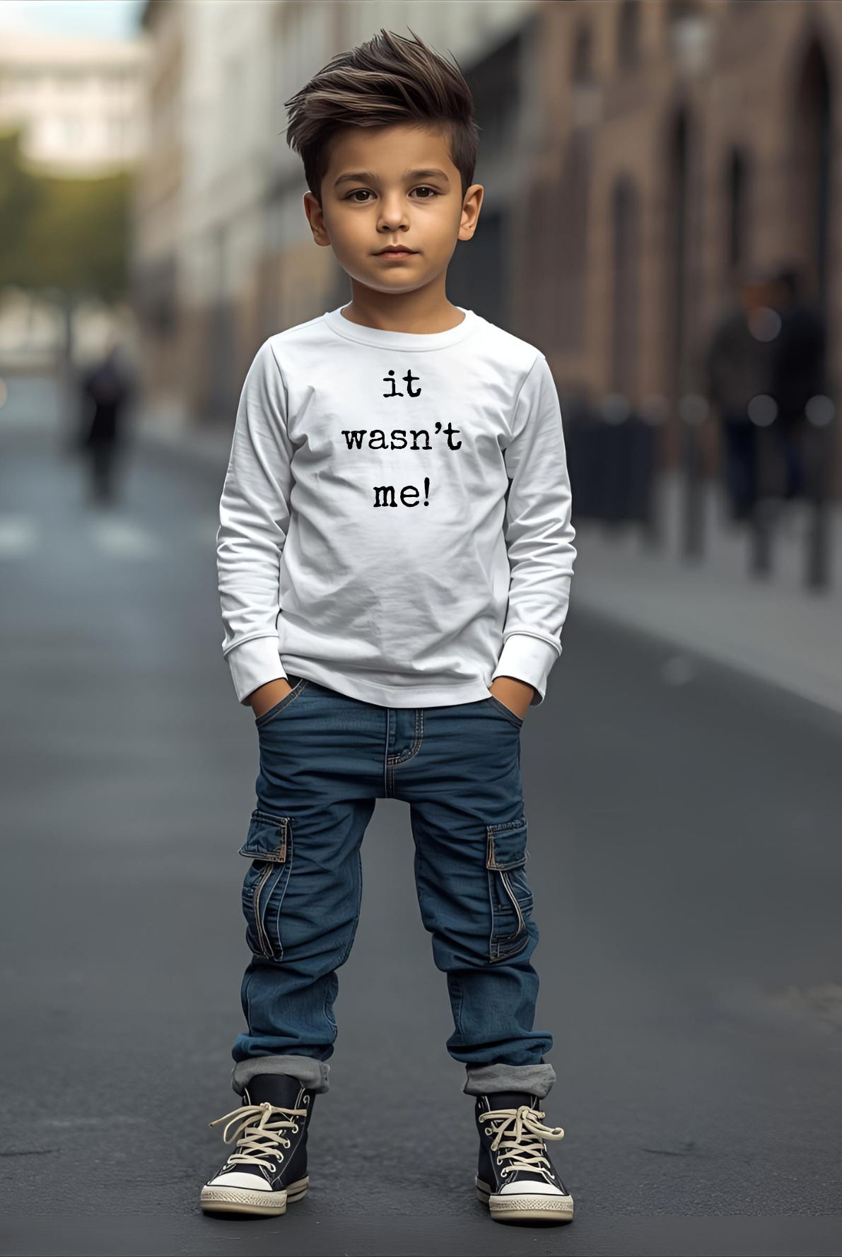 Toddler Long Sleeve Tee – Cool Kid Essential by Scarlett Parker Co, it wasn't me t-shirt