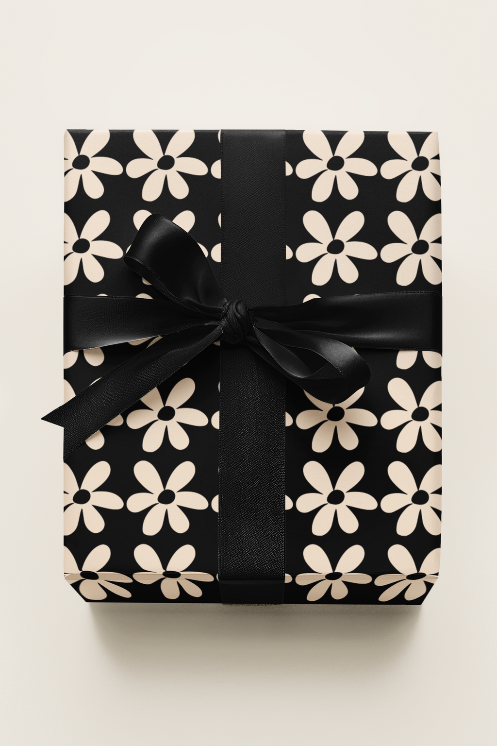 Modern Luxe Gift Wrap Set - Cream + Black Contemporary Floral Wrapping Paper | Scarlett Parker Co.