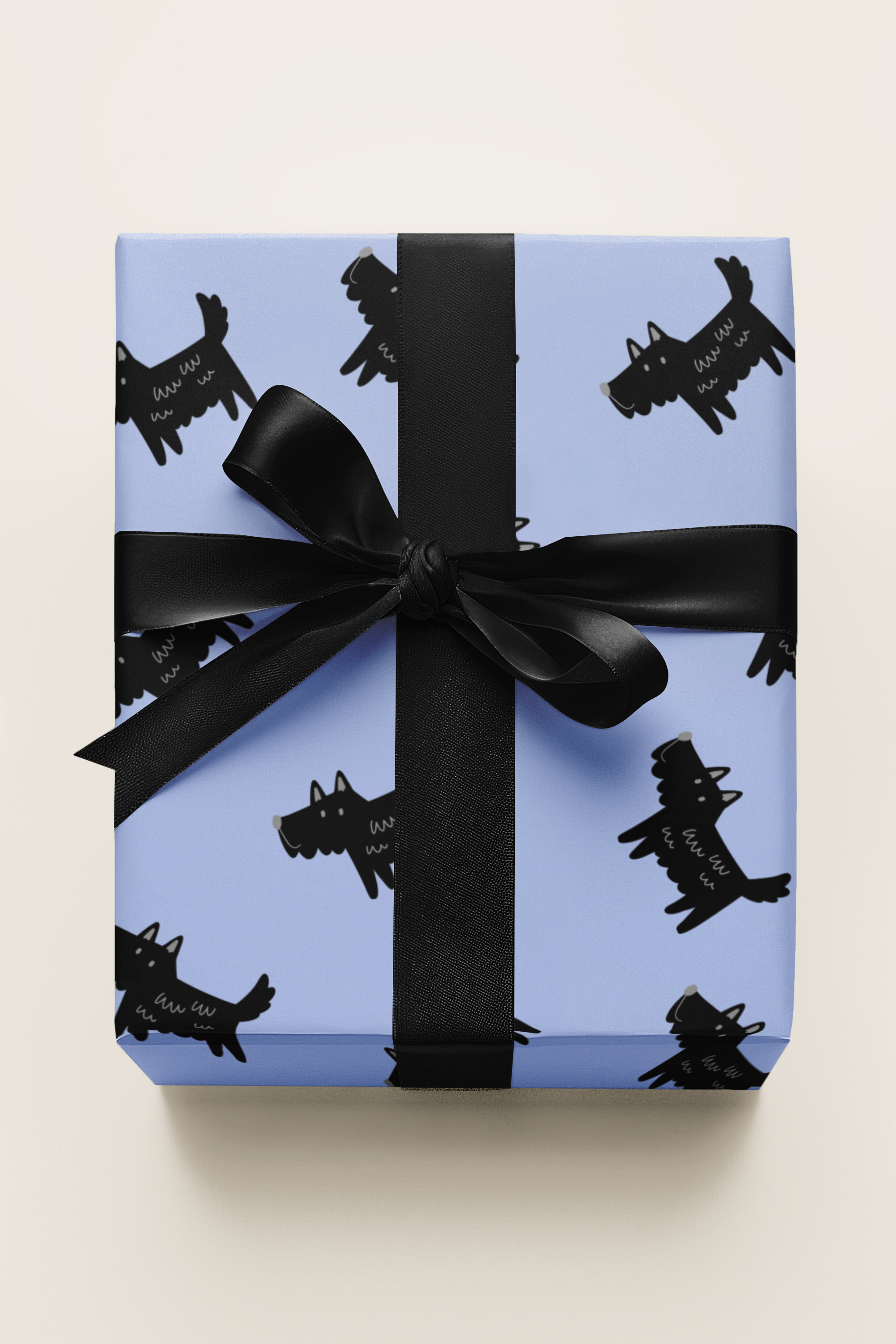 Modern Kids Luxe Gift Wrap Set - Denim + Black Contemporary Wrapping Paper | Scarlett Parker Co.