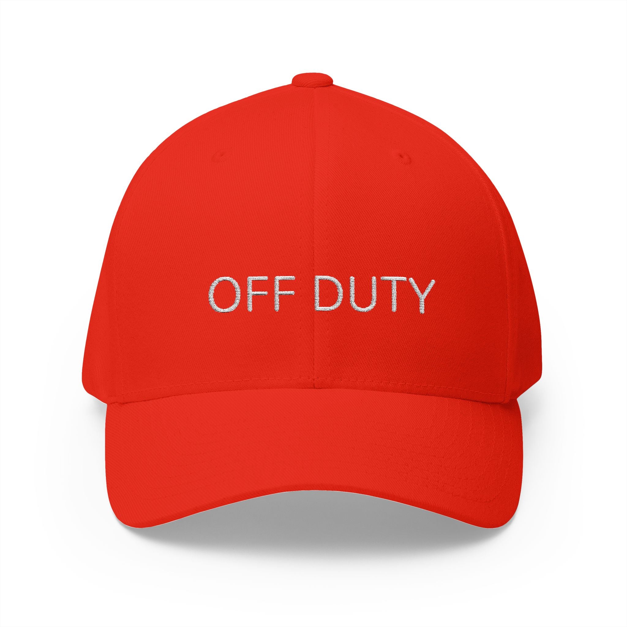 “OFF DUTY” Embroidered Baseball Cap – Structured Streetwear Essential (One Size)