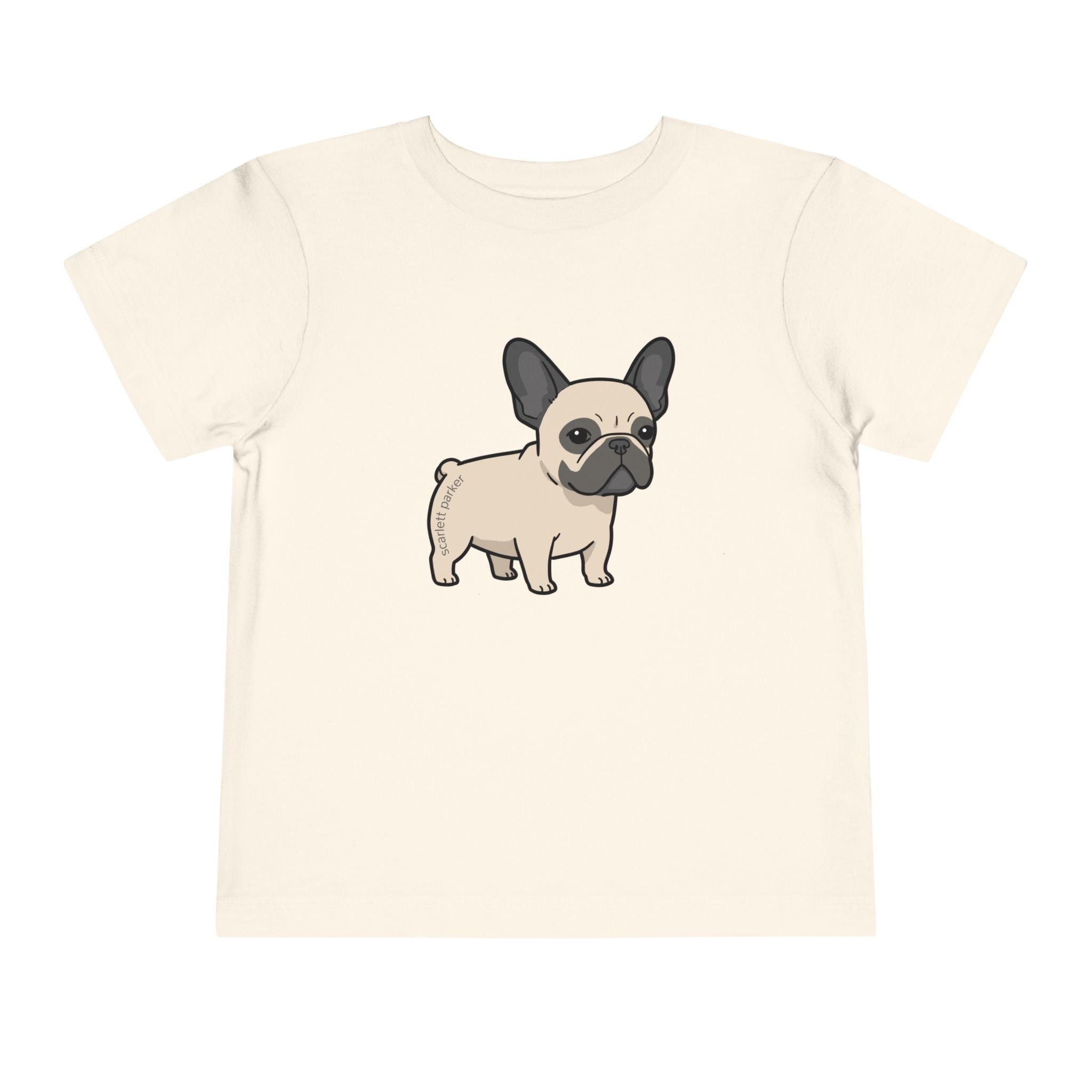 Toddler Short Sleeve Tee - Scarlett Parker Mini Streetwear Essential - French Bulldog Puppy Print