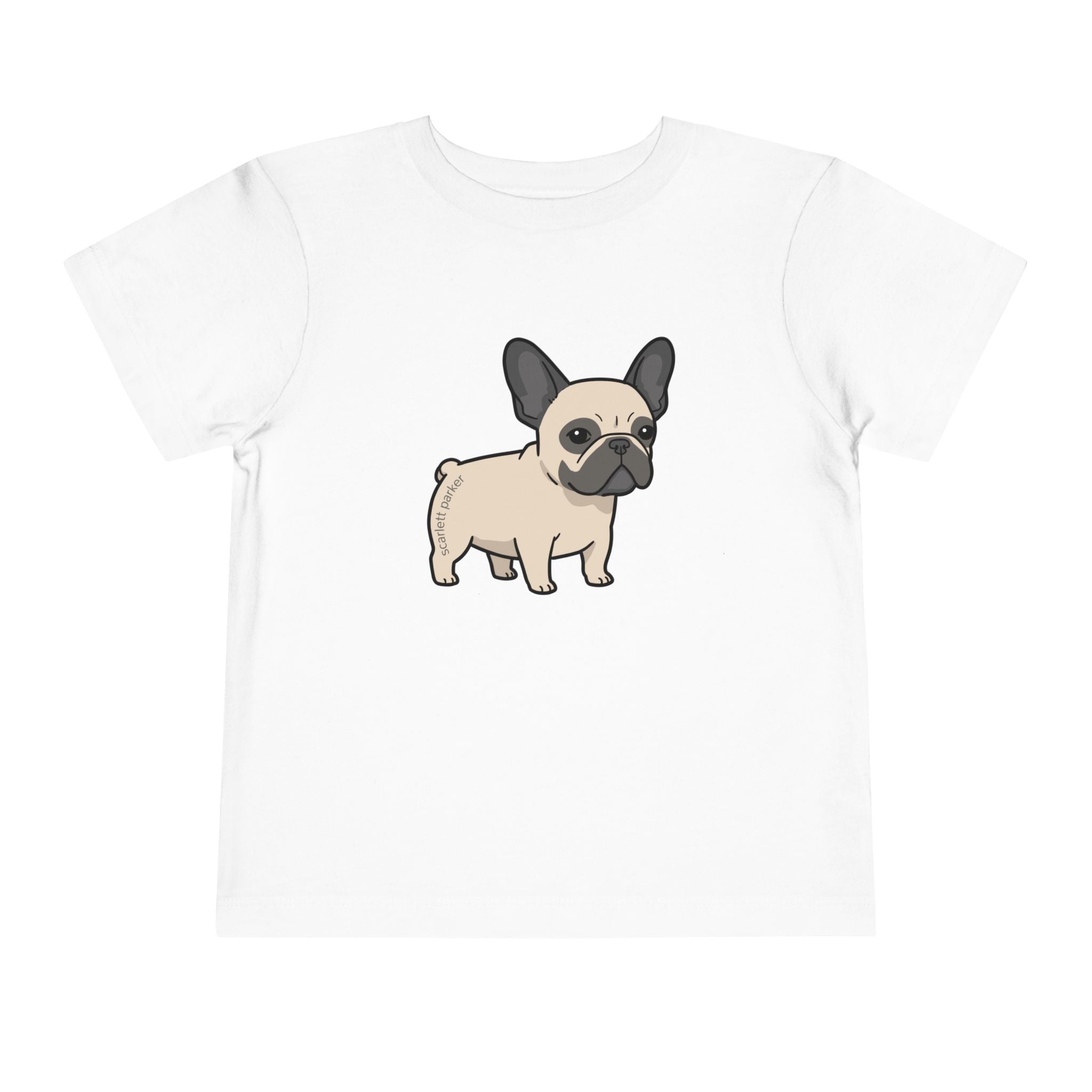Toddler Short Sleeve Tee - Scarlett Parker Mini Streetwear Essential - French Bulldog Puppy Print