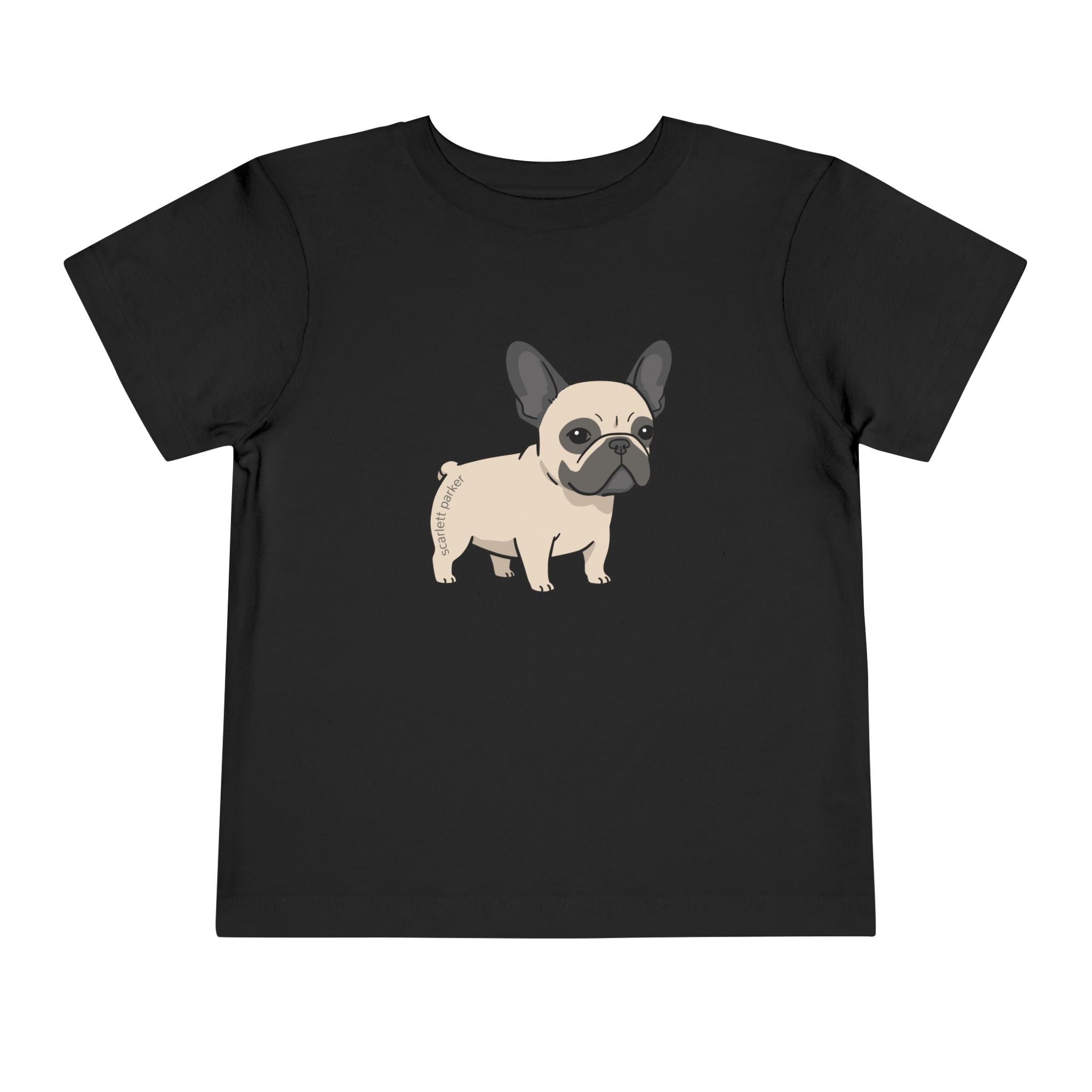 Toddler Short Sleeve Tee - Scarlett Parker Mini Streetwear Essential - French Bulldog Puppy Print