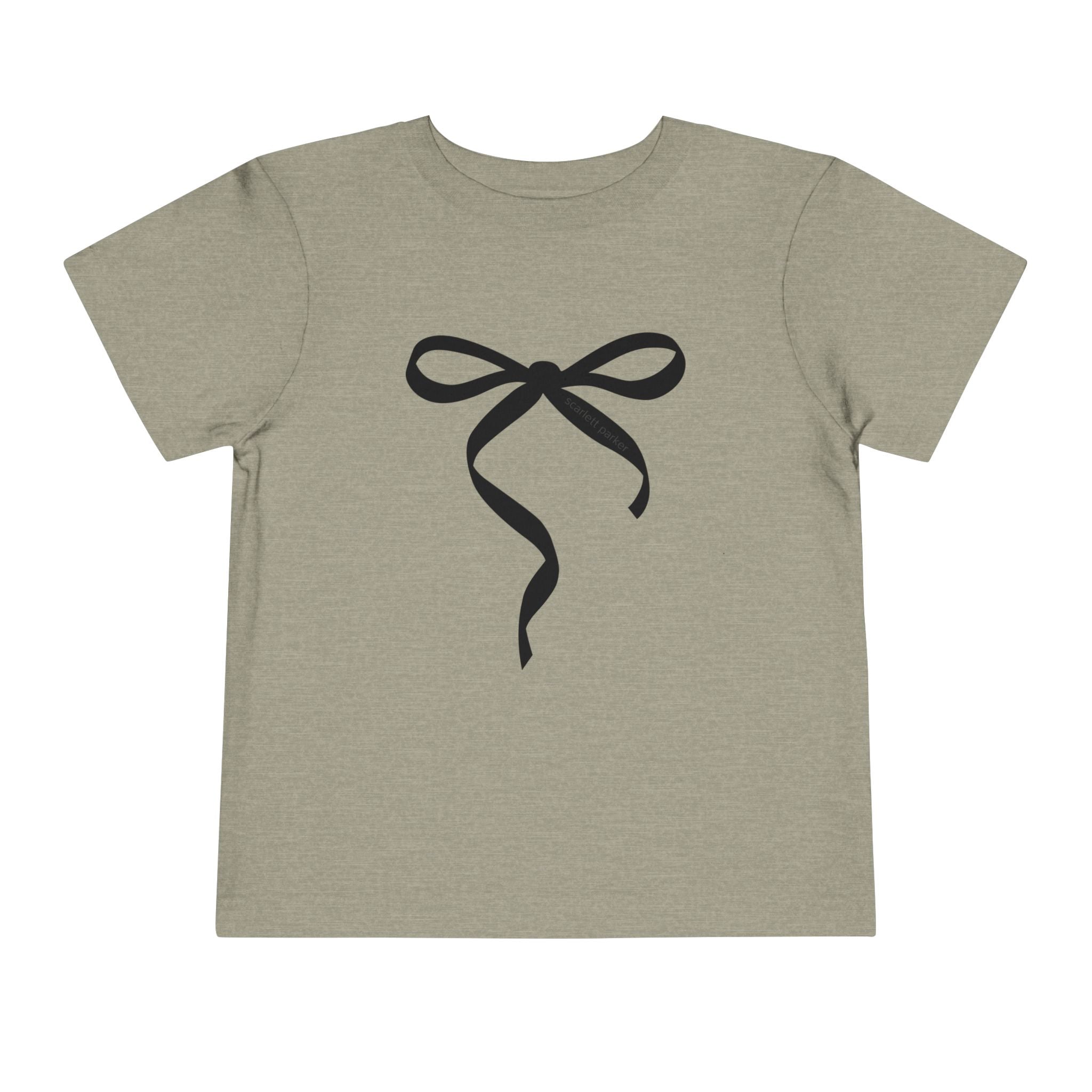 Toddler Short Sleeve Tee - Scarlett Parker Mini Streetwear Essential - Black Bow Print