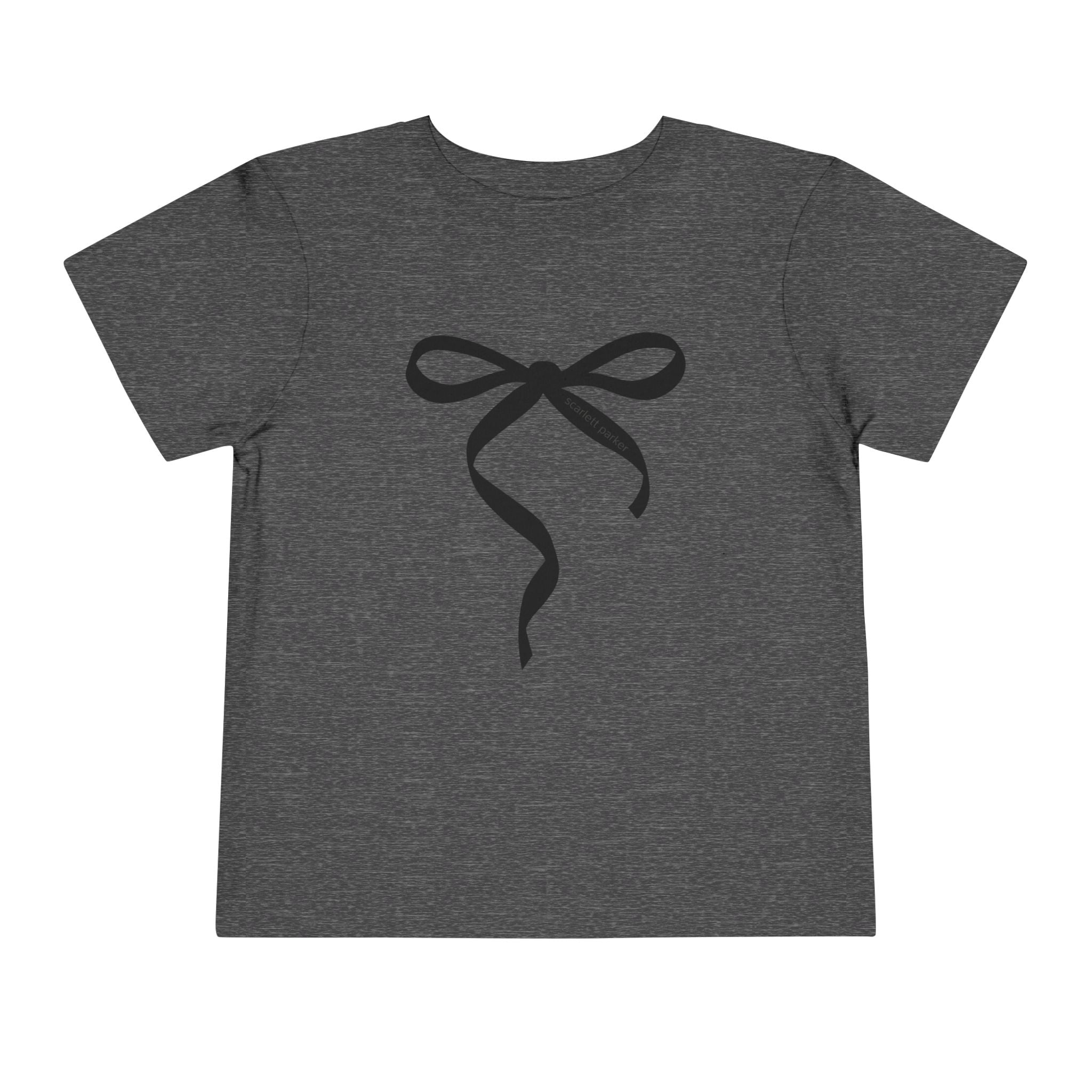 Toddler Short Sleeve Tee - Scarlett Parker Mini Streetwear Essential - Black Bow Print