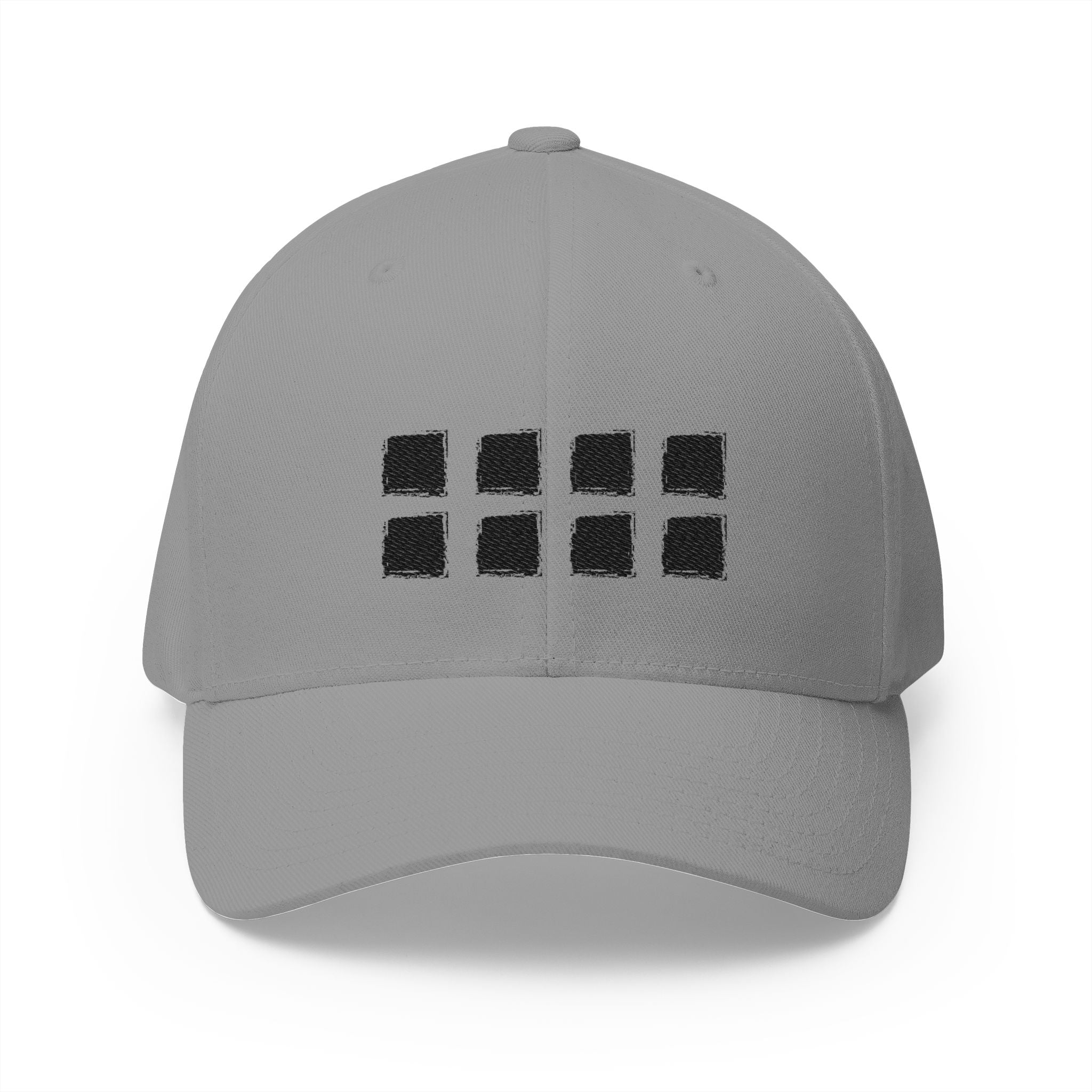 “GRID” Embroidered Baseball Cap - Structured Streetwear Essential (One Size)