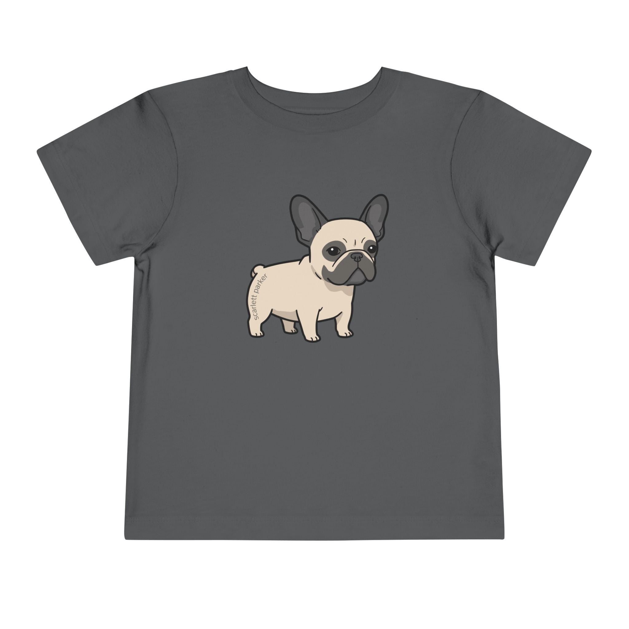 Toddler Short Sleeve Tee - Scarlett Parker Mini Streetwear Essential - French Bulldog Puppy Print