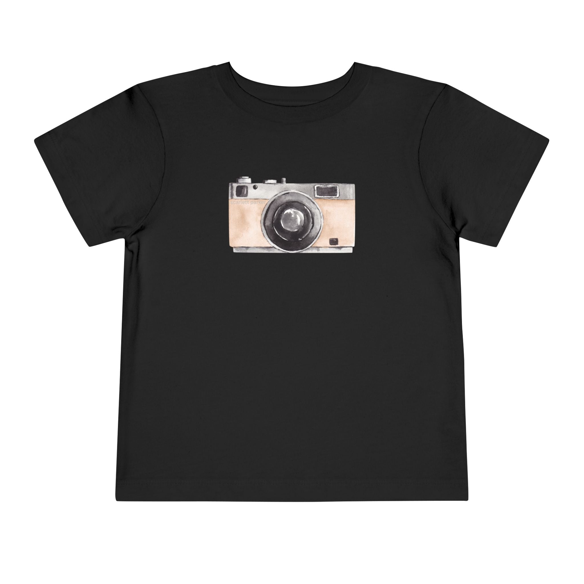 Toddler Short Sleeve Tee - Scarlett Parker Mini Streetwear Essential - Retro Camera Print