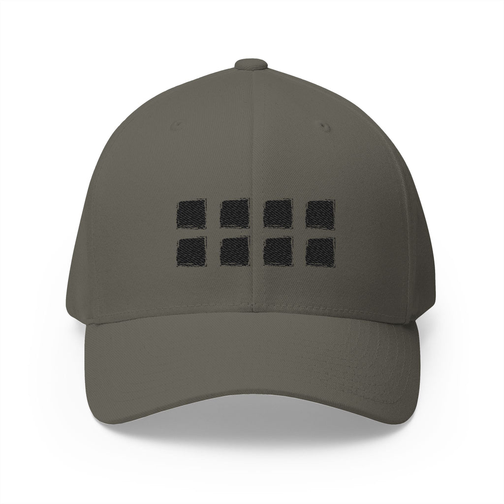 “GRID” Embroidered Baseball Cap - Structured Streetwear Essential (One Size)